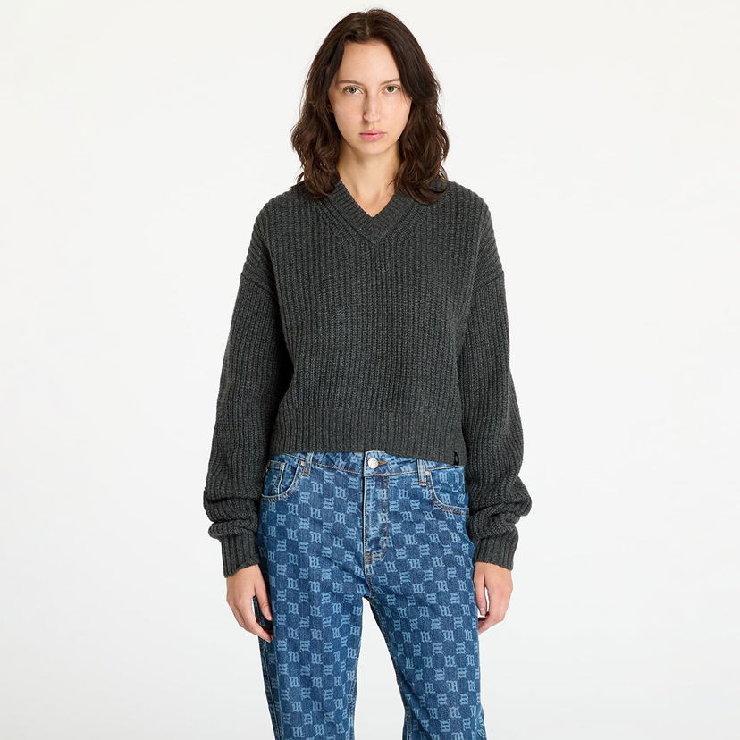 Sweater CALVIN KLEIN Chunky V-Neck Sweater Gray Grå | J20J224635 P4O