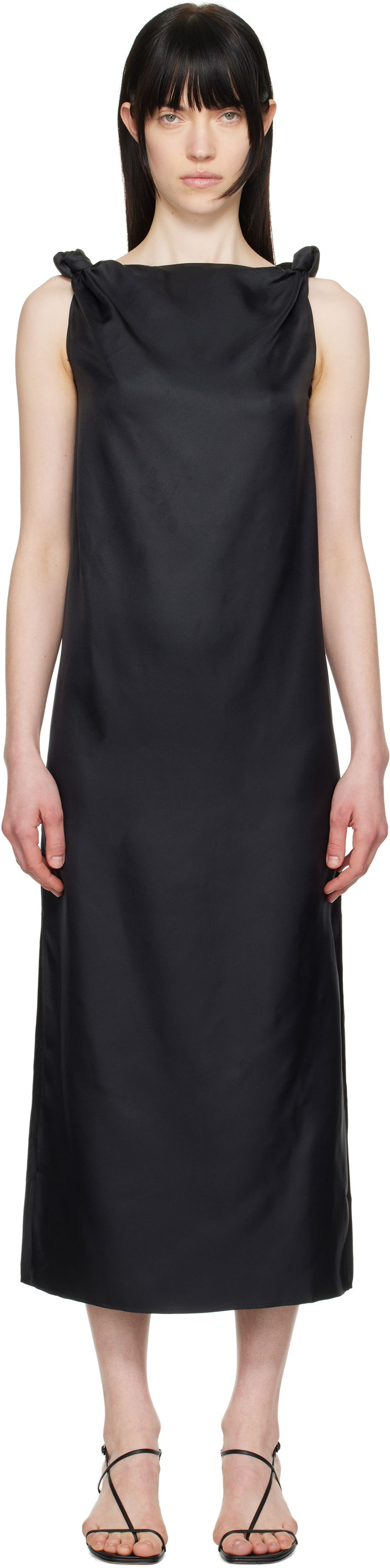Kjole Loulou de Saison Loulou de Saison Moun Midi Dress Sort | MOUN