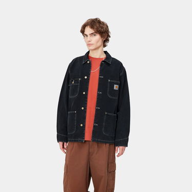 Frakker Carhartt WIP OG Chore Coat "Black heavy stone wash" Sort | I031896_89_60, 3