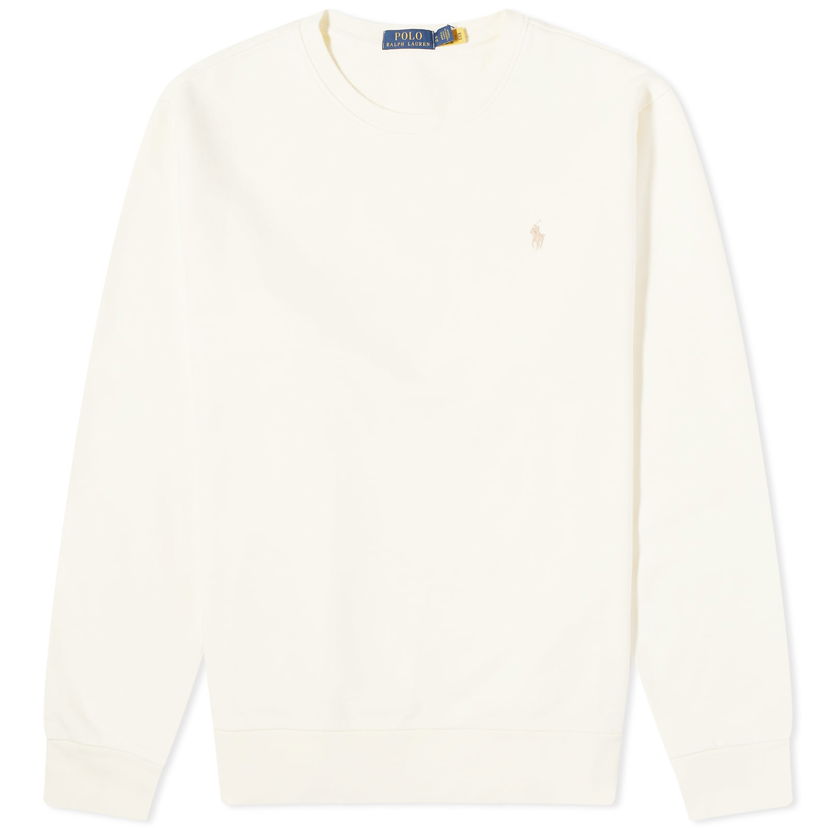 Sweatshirt Polo by Ralph Lauren Polo Ralph Lauren Loopback Crew Sweat Clubhouse Cream Hvid | 710916689003