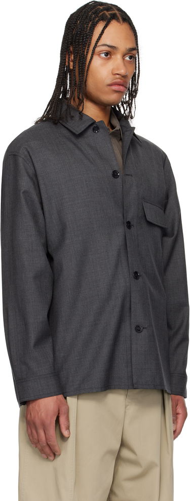 Skjorte LEMAIRE Lemaire Tailored Overshirt Grå | OV1012 LF1386, 1
