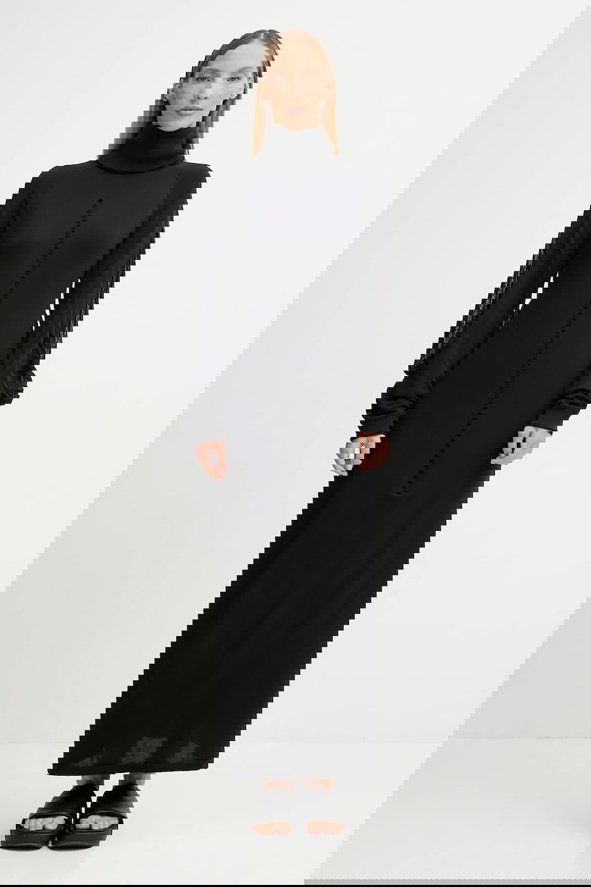 Kjole Y-3 Y-3 Maxi Hooded Knit Dress Sort | JX2300, 0