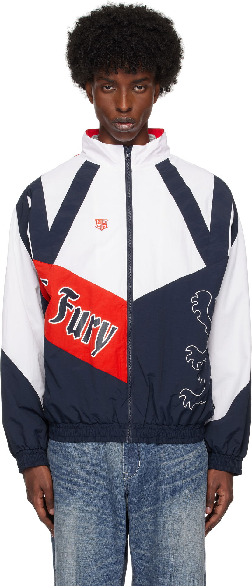 Jakke Neighborhood Track Jacket Hvid | 242TSNH-JKM13