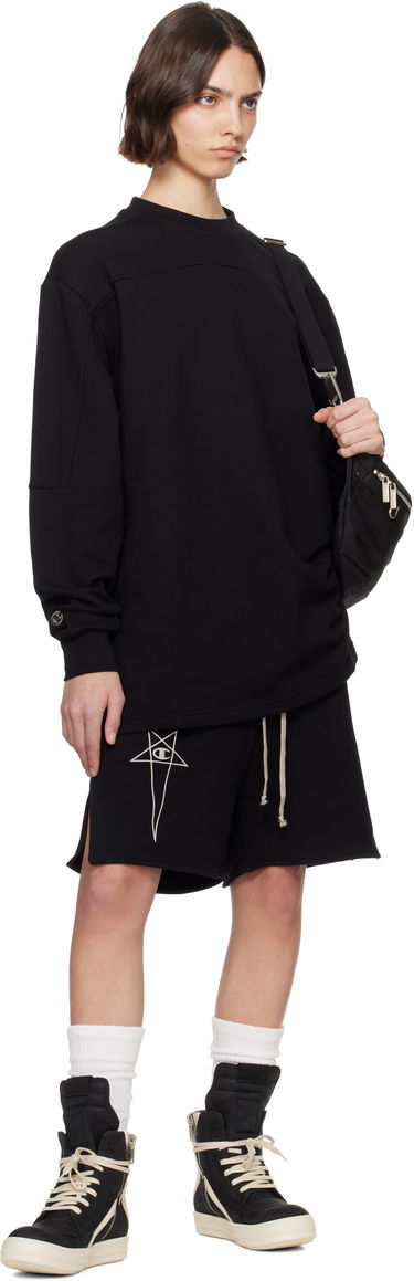 Sweatshirt Rick Owens Rick Owens Champion Edition Girdered Sweatshirt Sort | CW01E1671 CHFE, 3