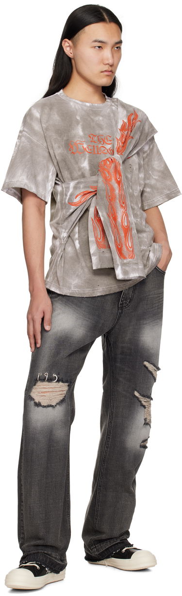 T-shirt We11done We11done Muddy 4 Sleeves T-Shirt Grå | WD-TT0-25-732-U-BK, 4