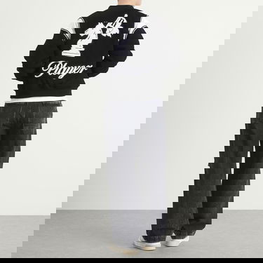 Bomberjakke Rhude Regista Varsity Bomber Jacket with Embroidered Chess Knight, Size Large Sort | RHFW25JA01841-3186, 4