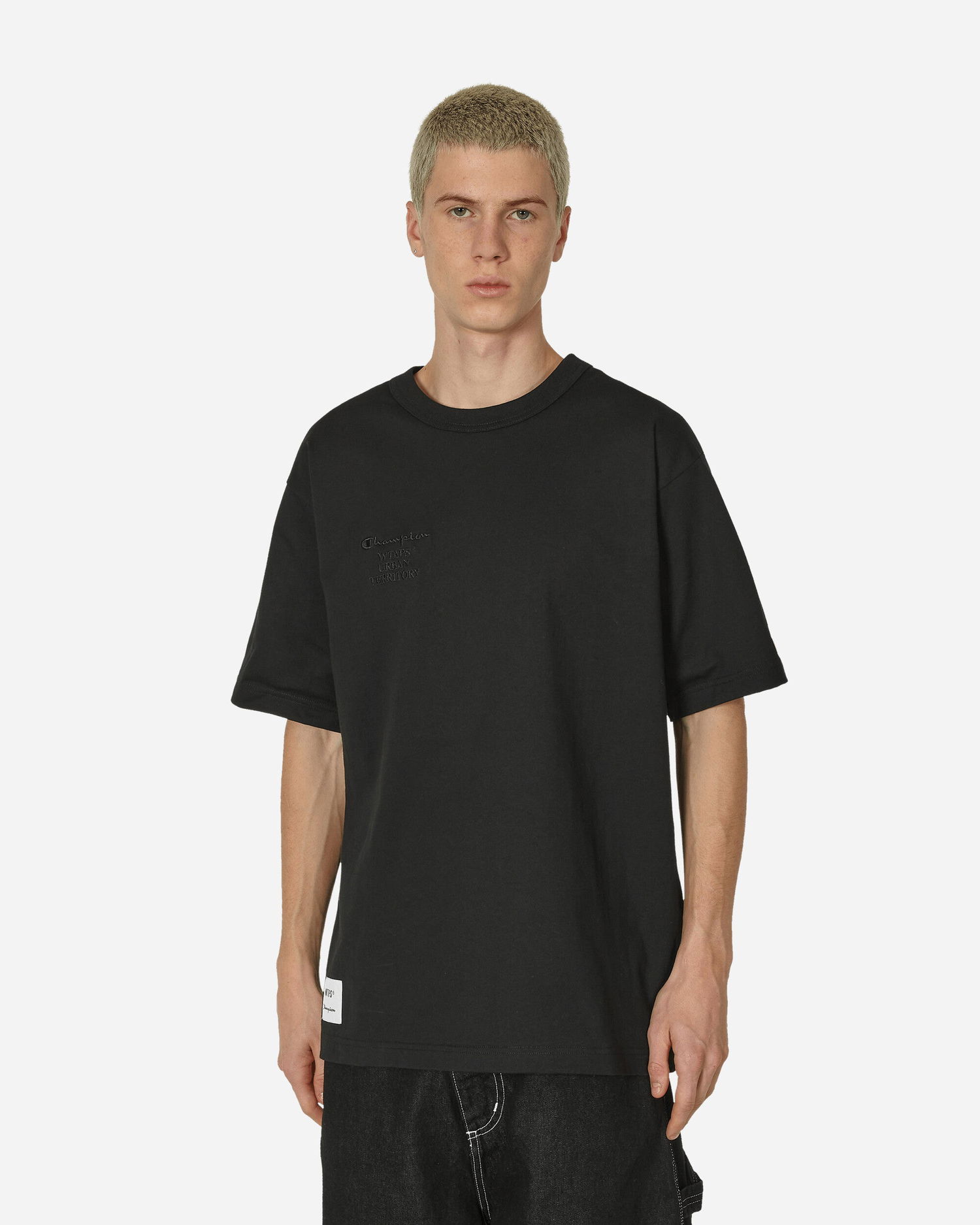 T-shirt Champion WTAPS Academy Crewneck Sort | C8-Z351 090, 0