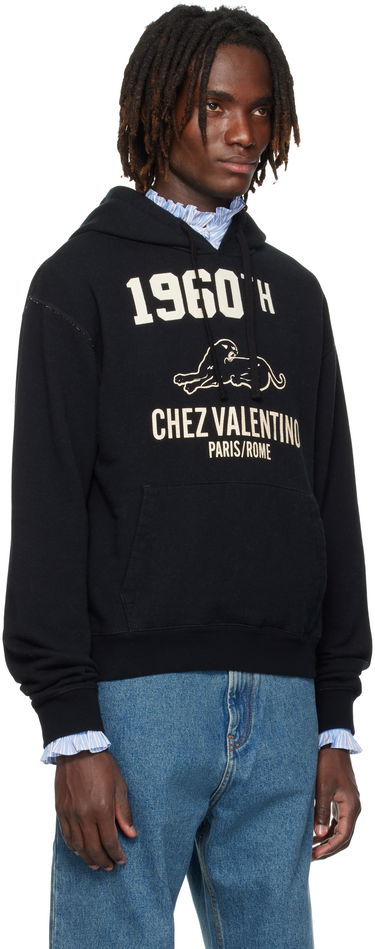 Sweatshirt Valentino Valentino 'Chez Valentino' Hoodie Sort | 7V3MF29MB1M, 1