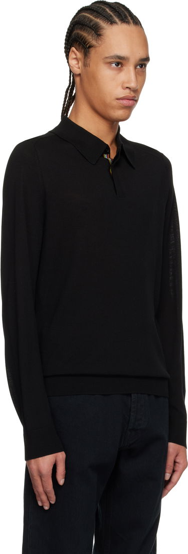 Sweater Paul Smith Paul Smith Merino Wool Knitted Long Sleeve Polo Sort | M1R-241Z-P02093-79, 1