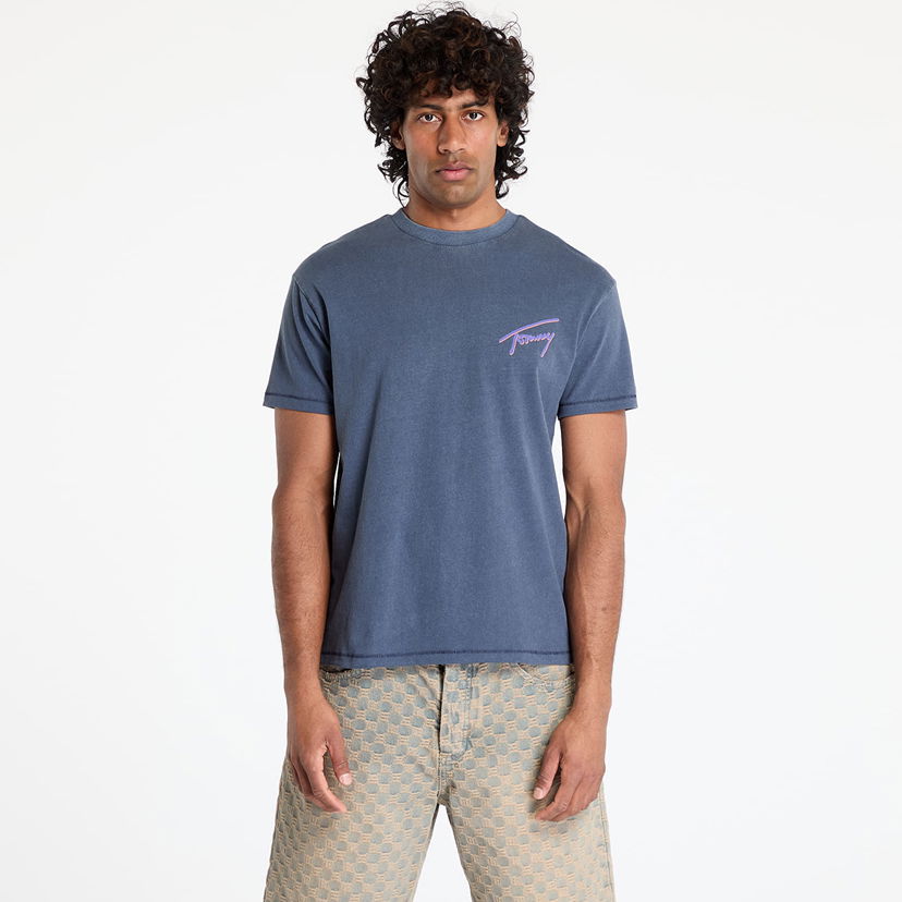 T-shirt Tommy Hilfiger Tommy Jeans Relaxed Faded Graphic T-Shirt Blå | DM0DM20768 C1G