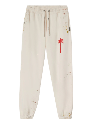Joggingbukser Palm Angels PXP Painted Sweatpants Hvid | PMCH011S22FLE0010325