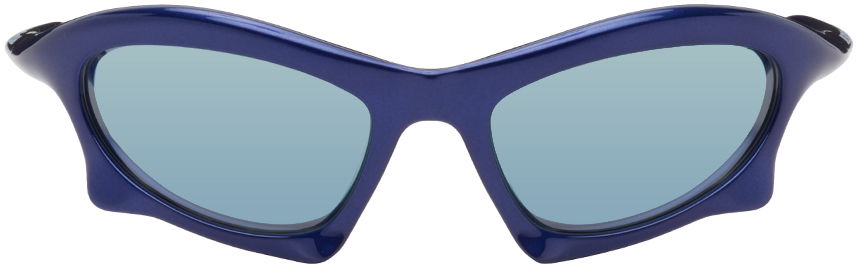Solbriller Balenciaga Bat Rectangle Sunglasses Mørkeblå | BB0229S-006, 0
