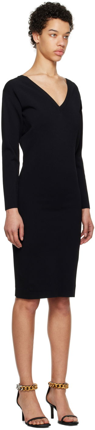 Kjole Stella McCartney Compact V-Neck Dress Sort | 6K0426S2076, 1