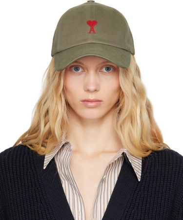 Kasket AMI AMI Paris Ami de Coeur Embroidered Cap Grøn | UCP116.AW0041, 0