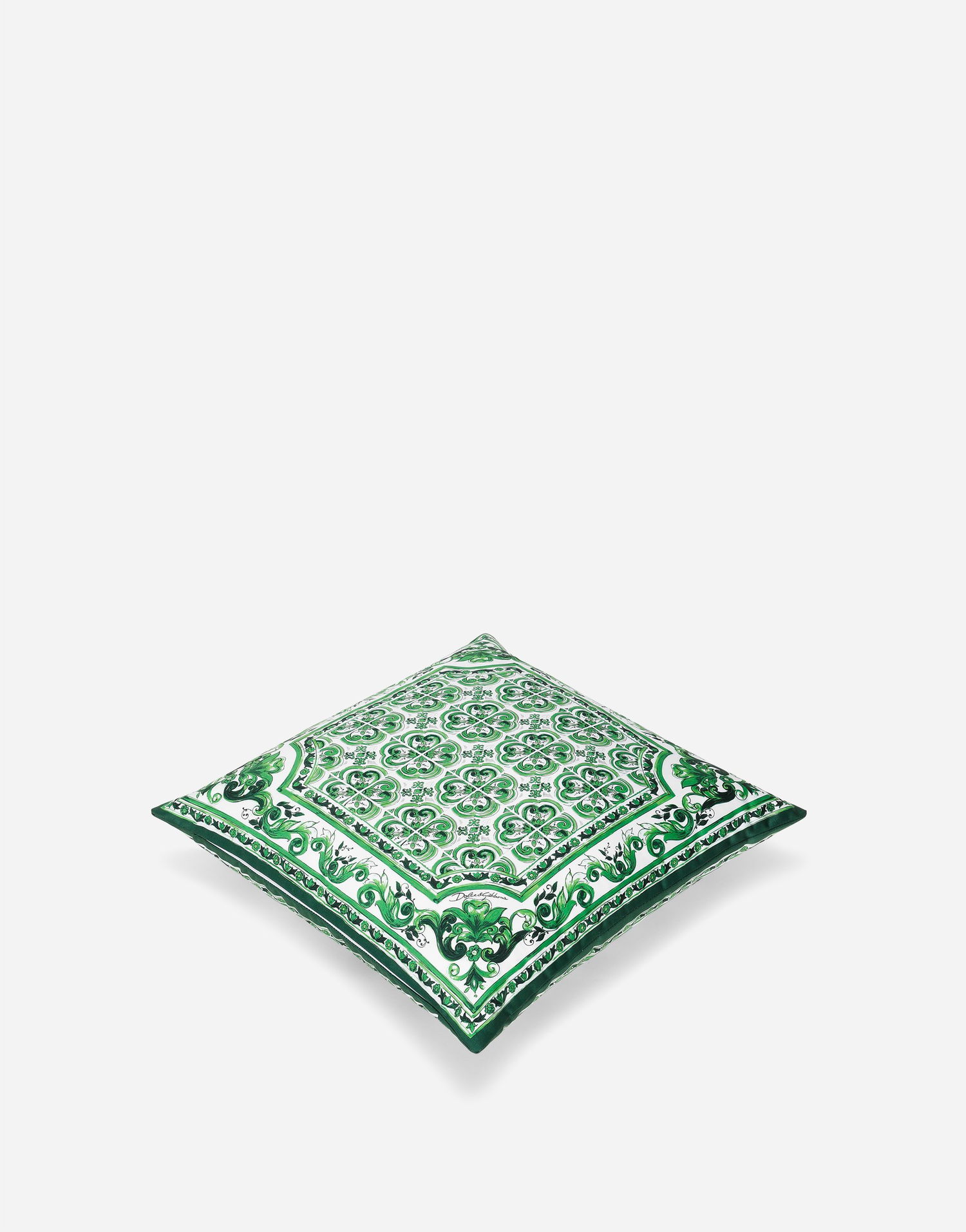 Home decor Dolce & Gabbana Duchesse Cotton Cushion Small Onesize Grøn | TCE001TCA99UV009, 1