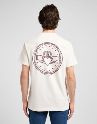 T-shirt Lee Relaxed Claddagh Graphic T-Shirt Beige | 112370511, 0