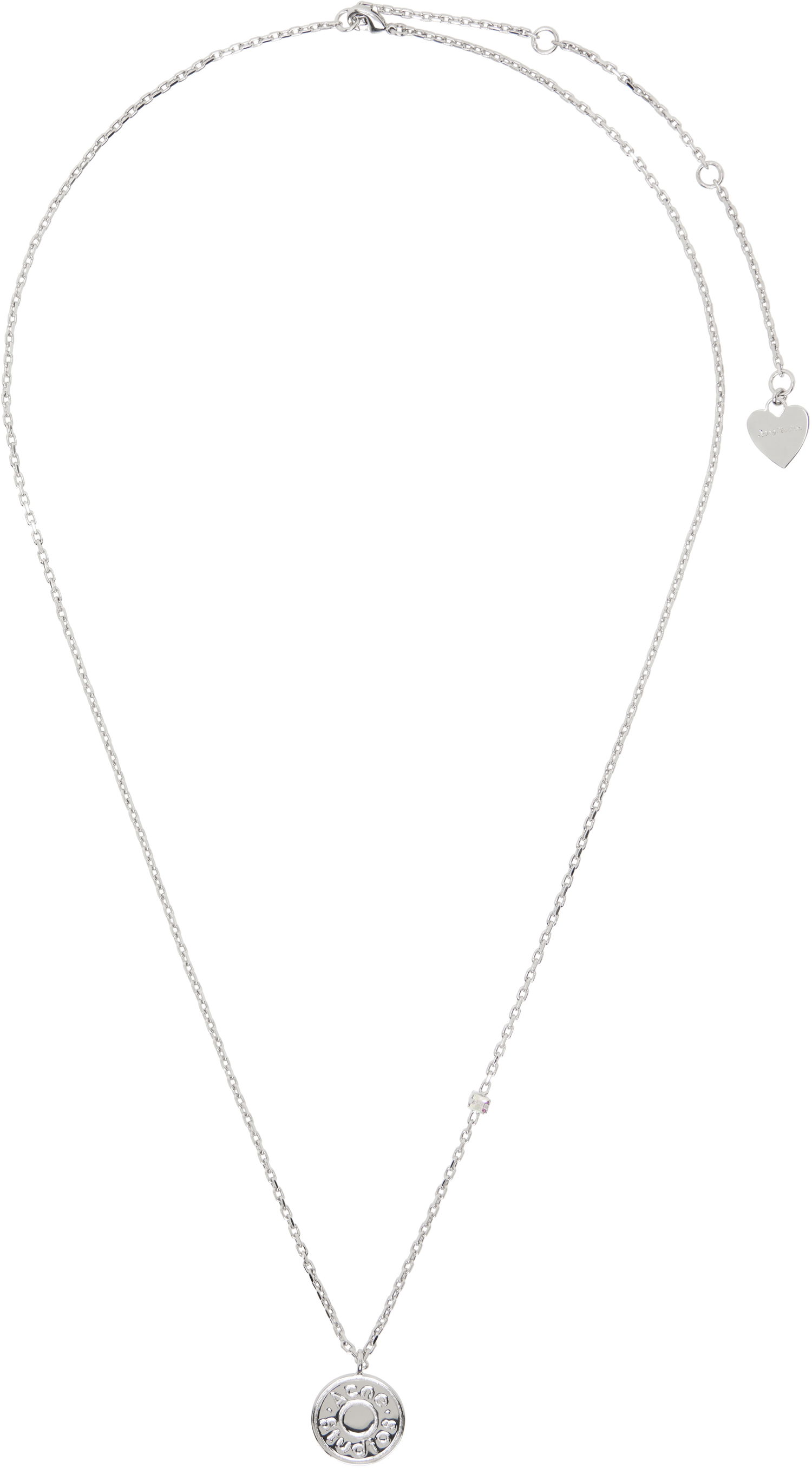 Halskæde Acne Studios Acne Studios Logo Pendant Necklace Metalisk | C50456-, 0