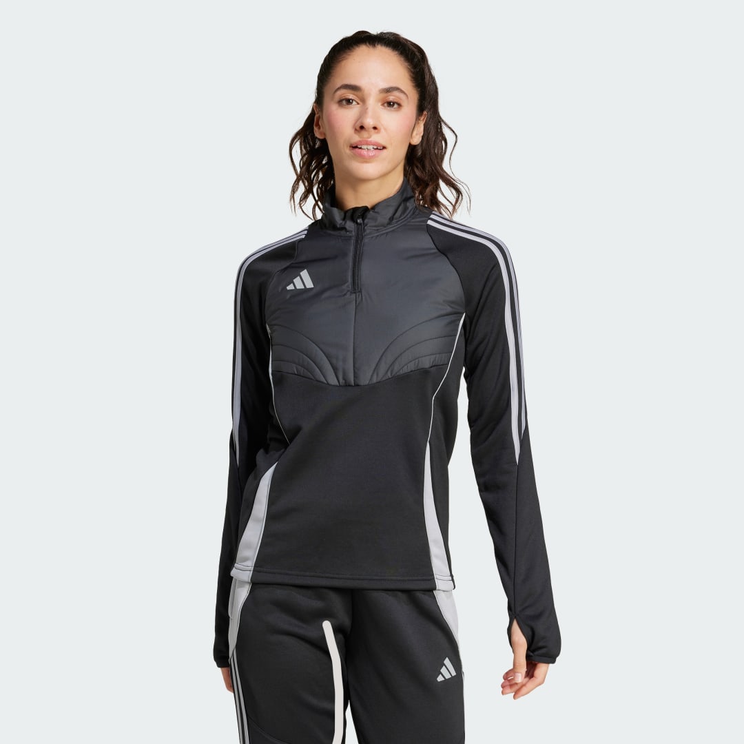 Sweatshirt adidas Performance Black Winterized Quarter-Zip Training Top Sort | IX7886, 0