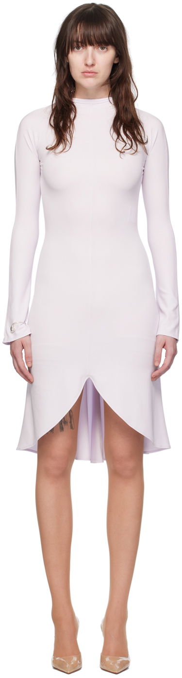Kjole Courrèges Courrèges Midi Dress With Mock Neck Lilla | 224JRO412JS0066, 0
