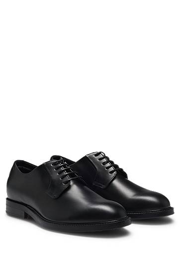 Tøj og tilbehør BOSS Leather Derby Shoes Sort | 50513353, 0