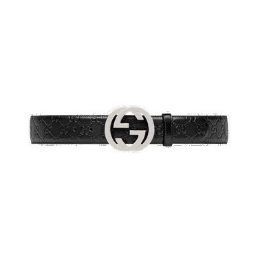 Bælter Gucci Interlocking GG Leather Belt Sort | 411924 CWC1N 1000, 0