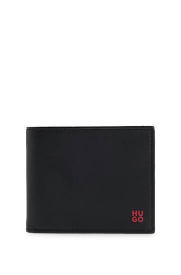 Tegnebog BOSS Leather wallet with stacked logo Sort | 50548300