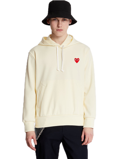 Sweatshirt Comme des Garçons PLAY Hoodie Beige | AZT174 ivory