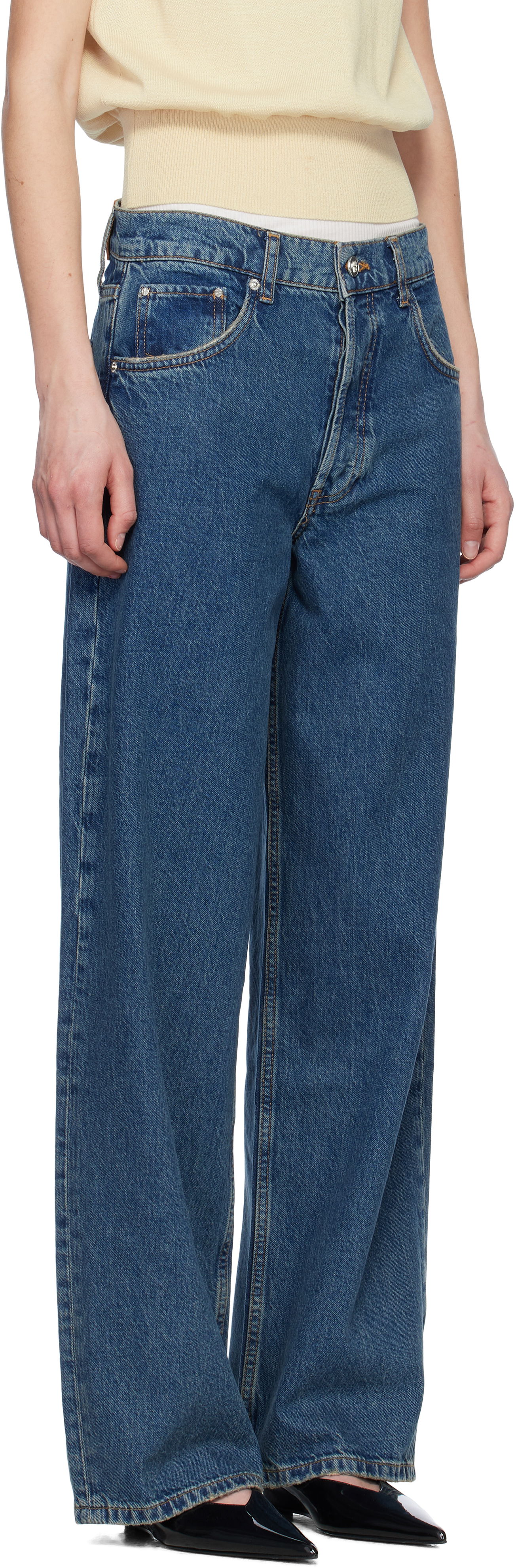 Jeans Anine Bing Anine Bing Manon Wide Leg Jeans Blå | A-06-10617-WHD47, 1