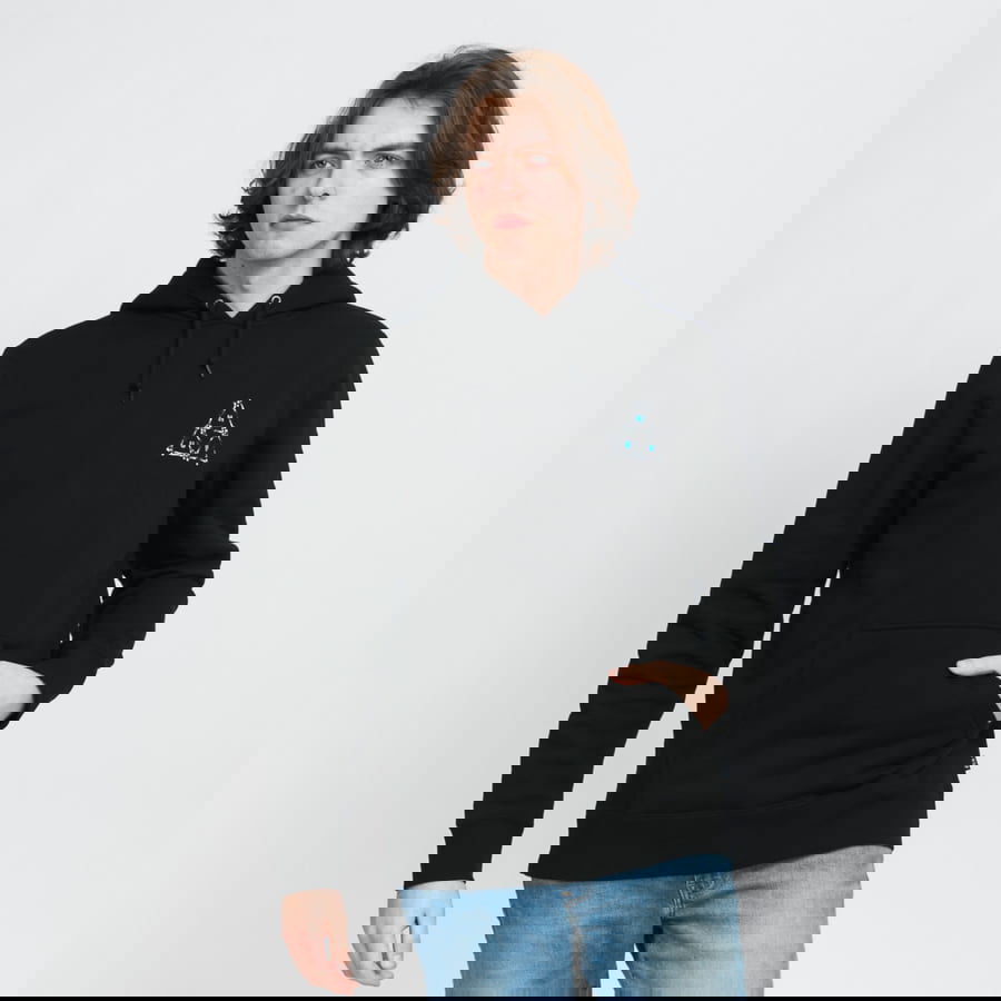 Sweatshirt HUF Broken Bones TT Hoodie Sort | 078587, 0