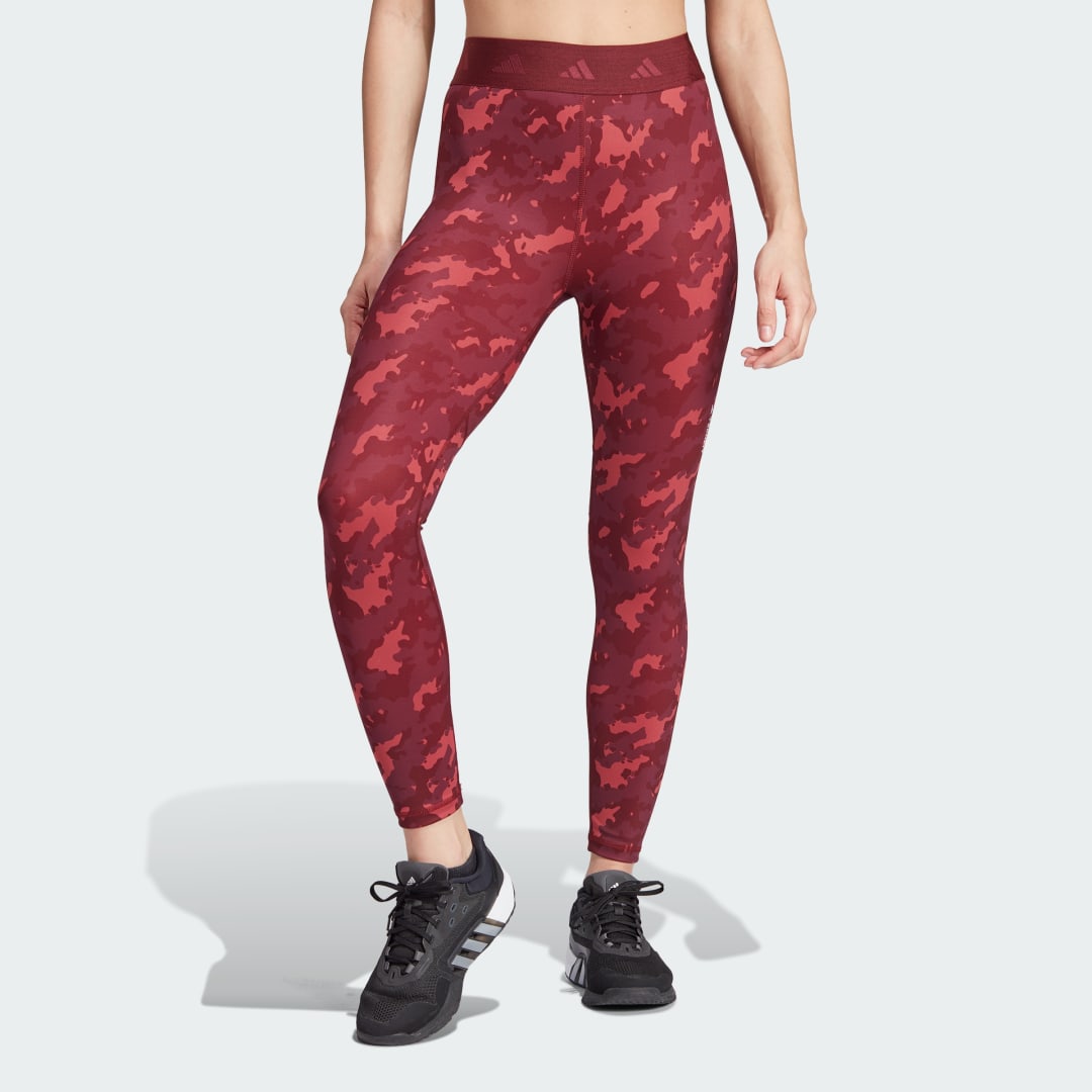 Leggings adidas Originals Techfit Camo 7/8 Rød | IJ6874, 0