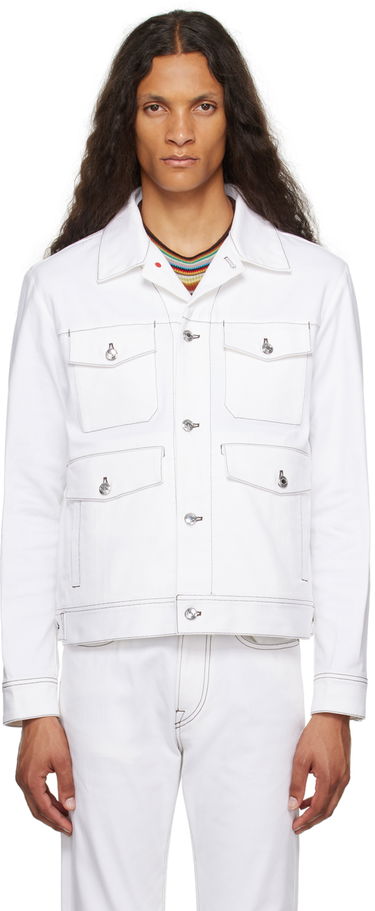 Jakke Paul Smith Paul Smith Western Denim Jacket Hvid | M1R-530Y-L02116-01, 0