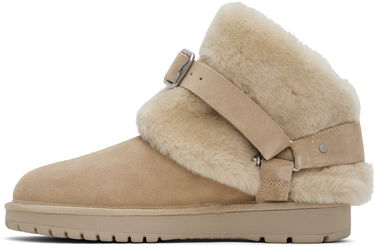 Tøj Burberry Burberry Shearling Chubby Boots Beige | 8095547, 2
