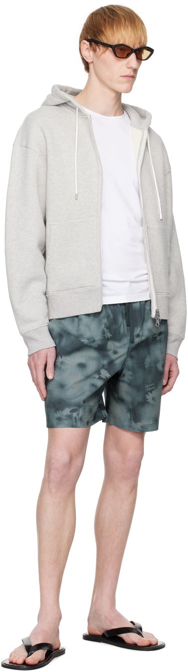Shorts MAISON KITSUNÉ Maison Kitsuné Printed Elasticated Shorts Grøn | OM01407WW9054, 3