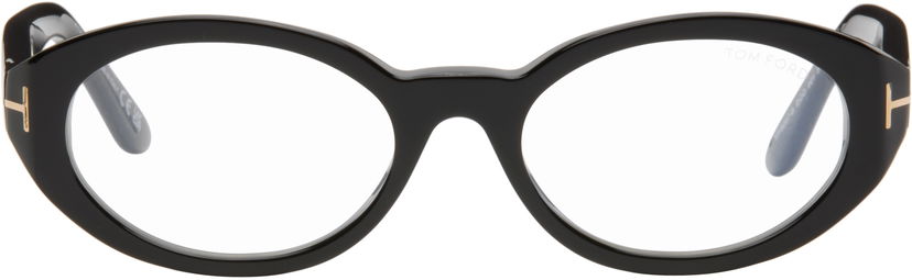 Solbriller Tom Ford Tom Ford Oval Glasses Sort | FT6067-B_54001
