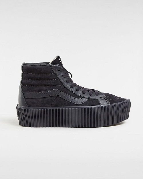 Sneakers og sko Vans Premium Sk8-hi 38 Reissue Platform Shoes (lx Suede/leather Onyx) Women Black, Size 2.5 Sort | VN000CNF158, 0