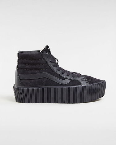 Sneakers og sko Vans Premium Sk8-hi 38 Reissue Platform Shoes (lx Suede/leather Onyx) Women Black, Size 2.5 Sort | VN000CNF158, 0