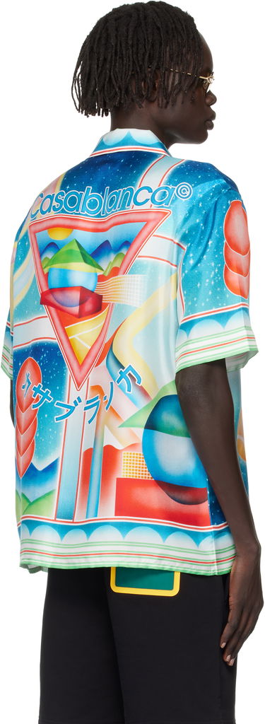 Skjorte Casablanca Casablanca Galaxy Court Silk Shirt Flerfarvet | MPF25-SH-003-01, 2