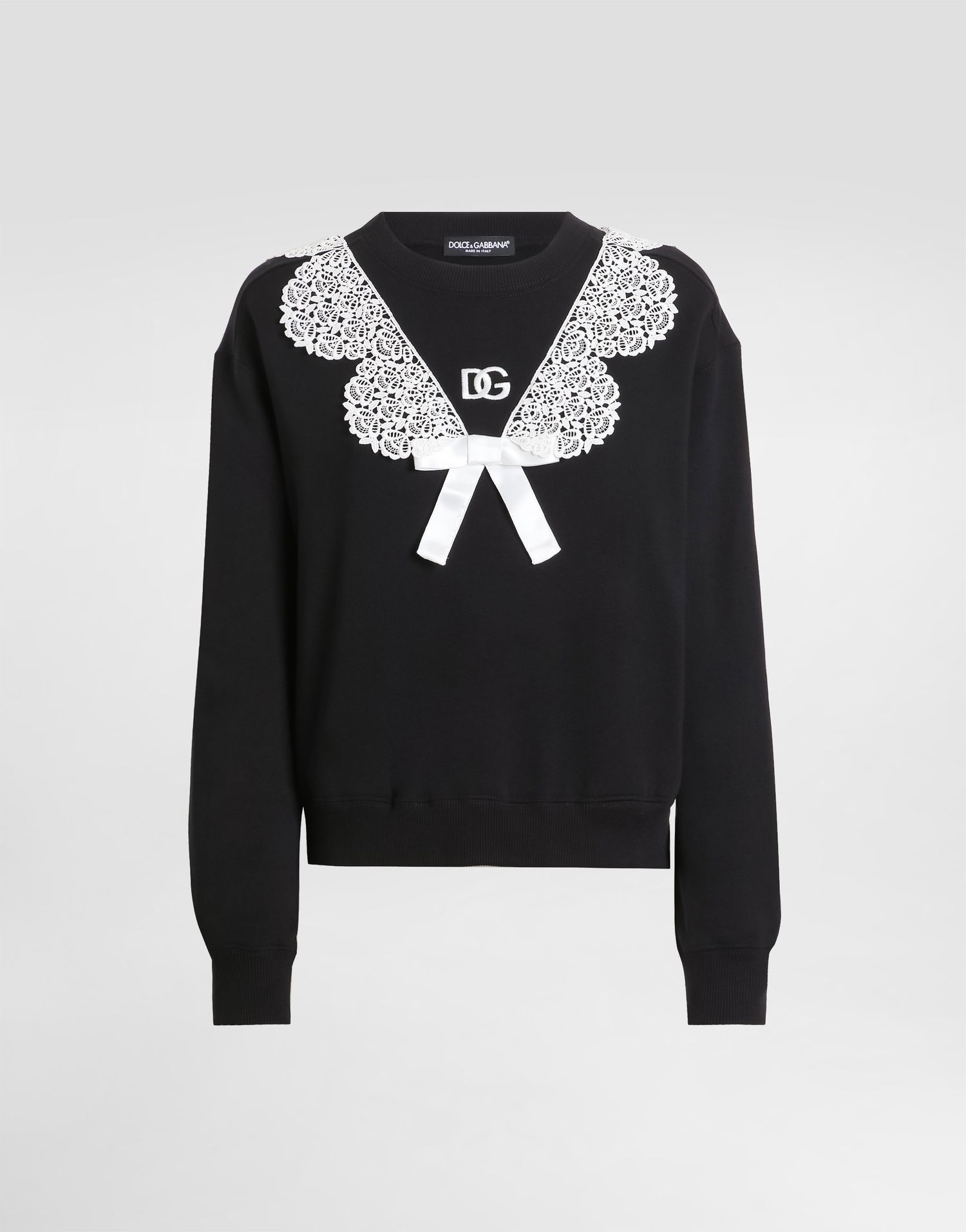 Sweatshirt Dolce & Gabbana Sweatshirt With Macramé And Bow Sort | F9S43ZGDC6EN0000, 0