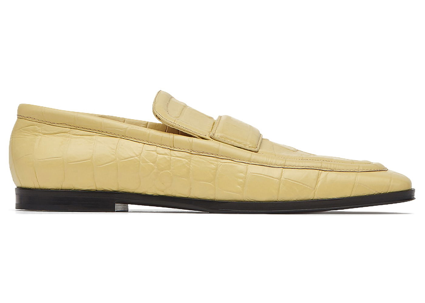 Sneakers og sko Bottega Veneta Croc-Effect Leather Loafers Gul | 651365V0G809311, 0