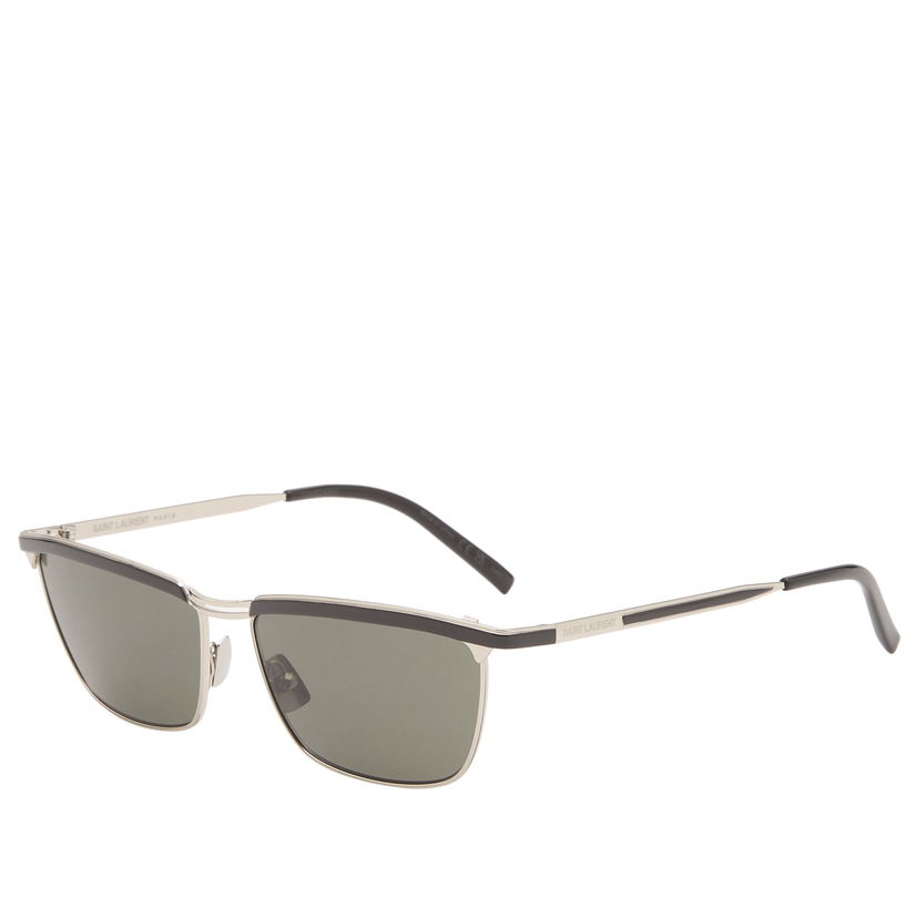 Solbriller Saint Laurent Joe Rectangular Metal Frame Sunglasses Sort | SL-795-JOE-003