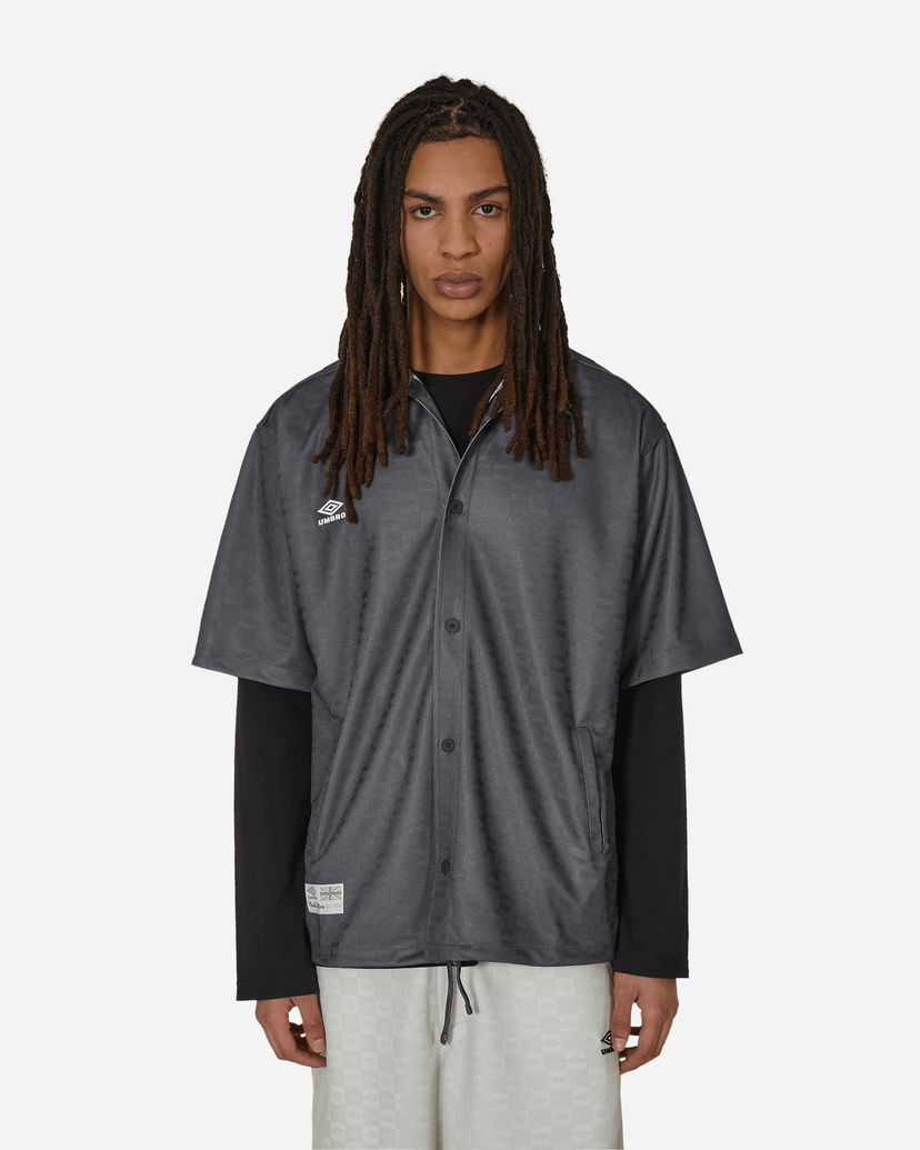Skjorte Umbro Jacquard Shirt Dark Shadow Grå | UBMW040FA25 BLK0014