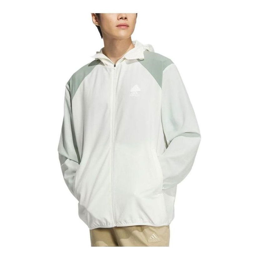 Vindjakke adidas Originals Woven Colorblocked Jacket Hvid | JJ1304
