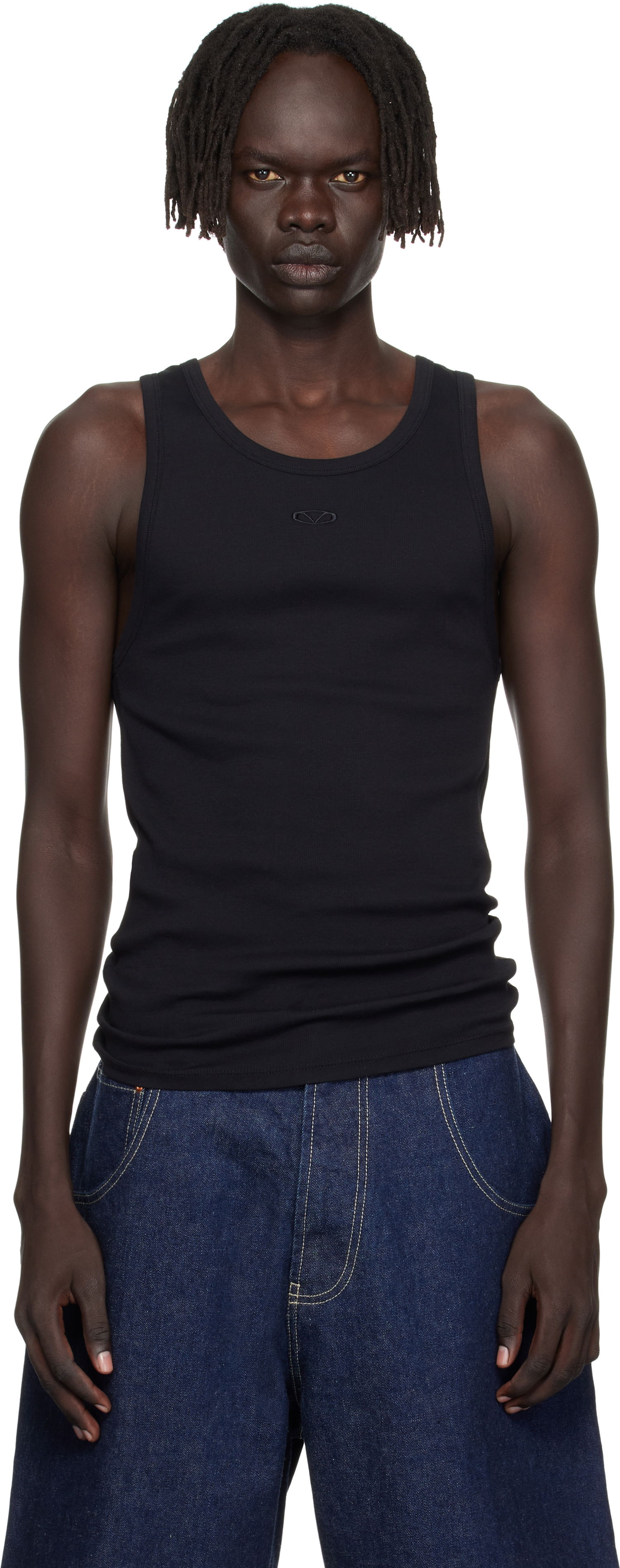 Tanktop VETEMENTS Vetements Oval Logo Tank Top Sort | MH76TT120B, 0