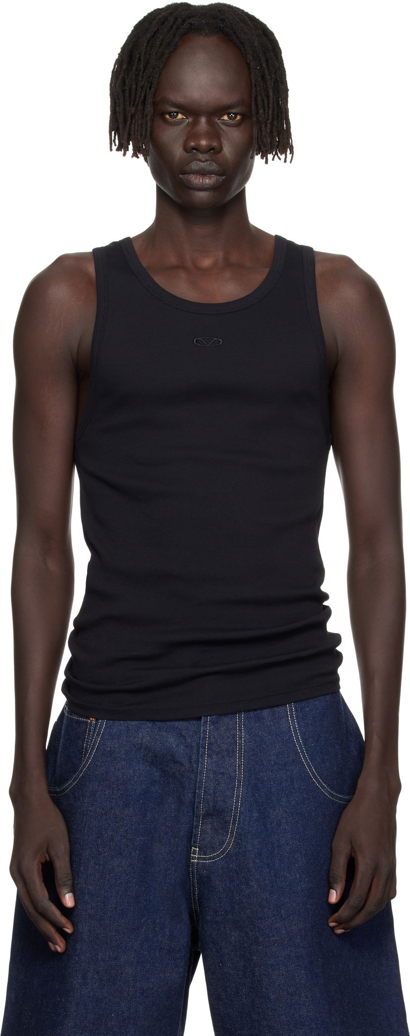 Tanktop VETEMENTS Vetements Oval Logo Tank Top Sort | MH76TT120B