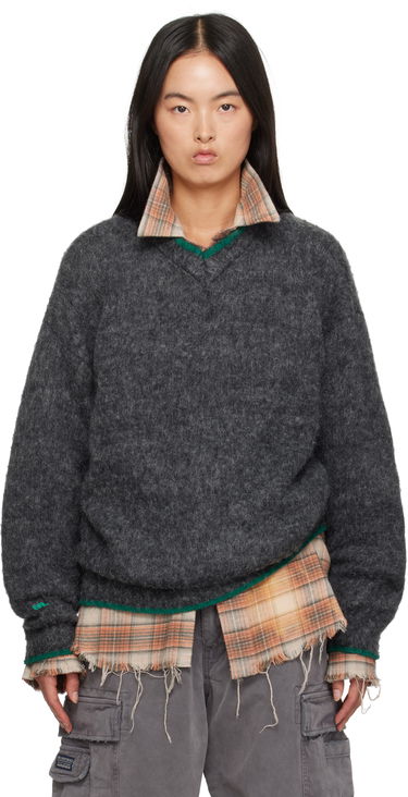 Sweater ERL Overwashed Pilling Sweater Grå | ERL09N005, 0