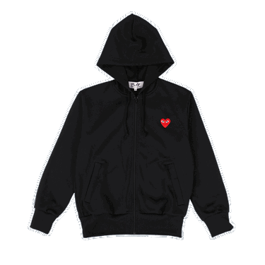 Sweatshirt Comme des Garçons Play Heart Hoodie Sort | AZ T172 051 1, 0