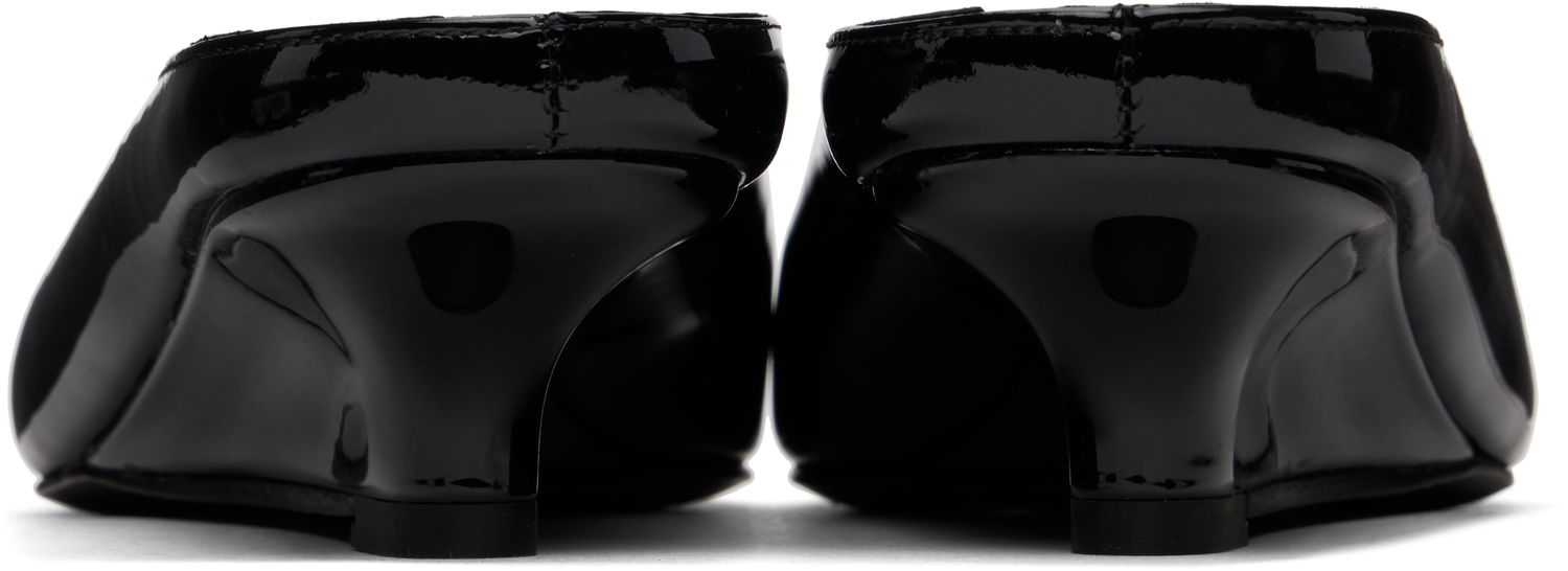 Sneakers og sko TOTEME Sharp Patent Wedge Mules by Sort | 251-WAS0179-LE0091, 1