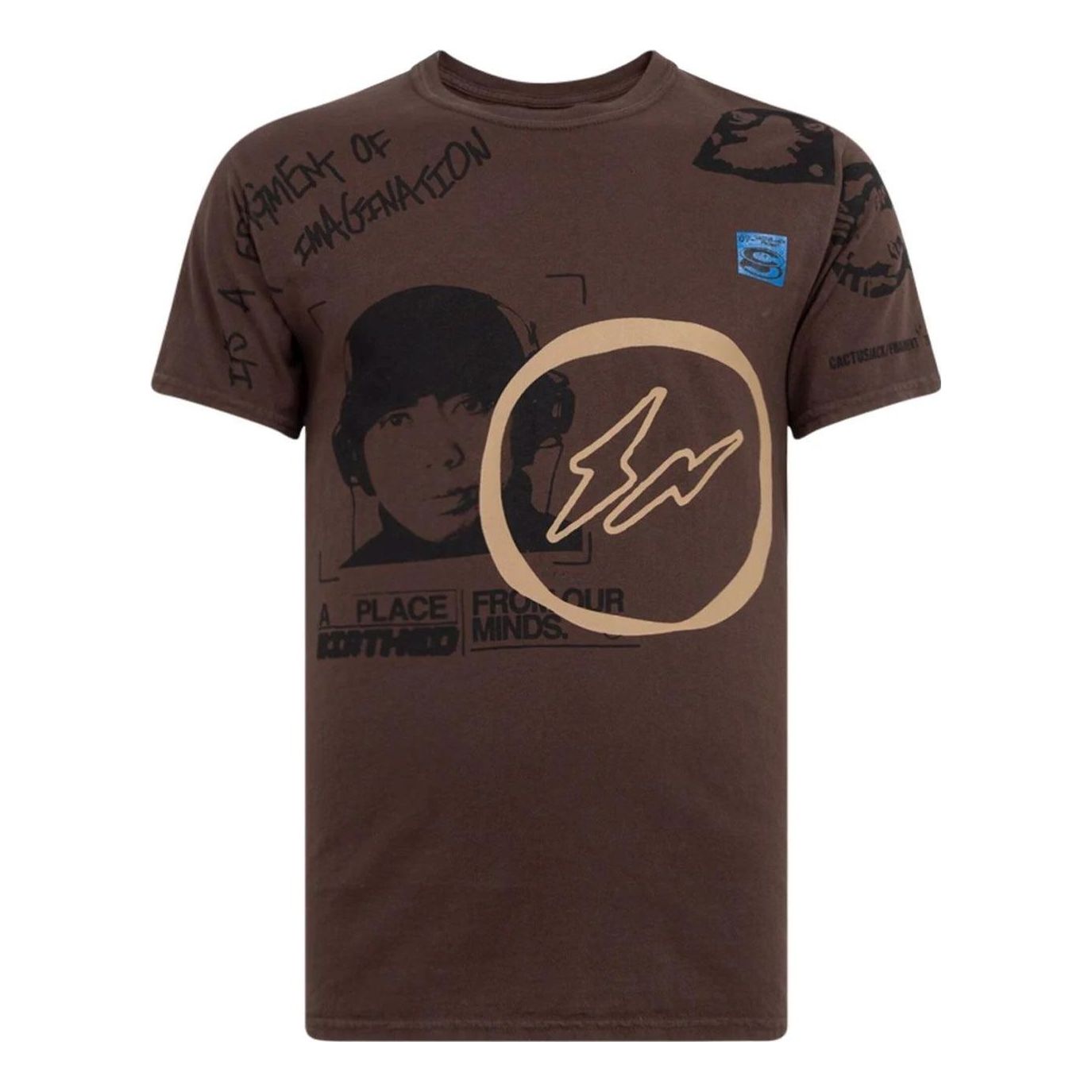 T-shirt Cactus Jack by Travis Scott Travis Scott Cactus Jack x Fragment Design Hiroshi Graphic T-Shirt Brun | CJFR-SS03, 0
