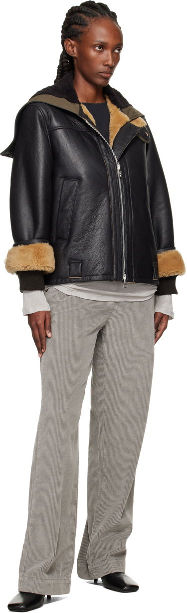 Jakke OUR LEGACY Our Legacy Blizzard Shearling Leather Jacket Sort | W4259BN, 3