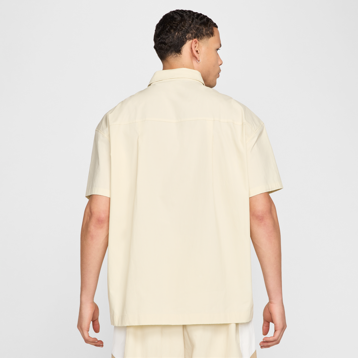 Skjorte Nike Nike Club Short Sleeve Button-Up Shirt Beige | HJ2026-234, 1